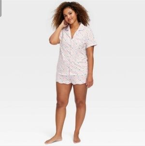 Roller Rabbit X Target Geo Heart Pajamas Short Set M NWT